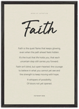 Faith Word of Intention Framed print A2 (42 x 59.4 cm) Black frame Linen paper