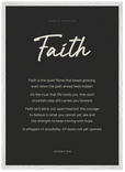 Faith Word of Intention Framed print 50x70 cm / 20x28″ White frame Carbon paper