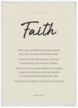 Faith Word of Intention Framed print A1 (59.4 x 84.1 cm) White frame Linen paper