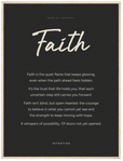 Faith Word of Intention Framed print 60x80 cm / 24x32″ Wood frame Carbon paper