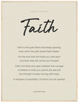 Faith Word of Intention Framed print 60x80 cm / 24x32″ Wood frame Linen paper