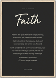 Faith Word of Intention Framed print A2 (42 x 59.4 cm) Wood frame Carbon paper