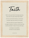 Faith Word of Intention Framed print A1 (59.4 x 84.1 cm) Wood frame Linen paper