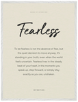 Fearless Word of Intention Framed print 60x80 cm / 24x32″ White frame Linen paper
