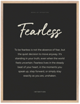 Fearless Word of Intention Framed print 60x80 cm / 24x32″ Wood frame Carbon paper