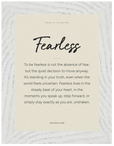 Fearless Word of Intention Framed print 13x18 cm / 5x7″ White frame Linen paper