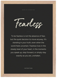 Fearless Word of Intention Framed print A3 (29.7 x 42 cm) Wood frame Carbon paper