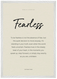 Fearless Word of Intention Framed print A2 (42 x 59.4 cm) White frame Linen paper