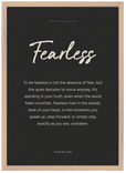 Fearless Word of Intention Framed print A2 (42 x 59.4 cm) Wood frame Carbon paper