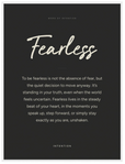 Fearless Word of Intention Framed print 60x80 cm / 24x32″ White frame Carbon paper