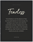 Fearless Word of Intention Framed print 60x80 cm / 24x32″ Black frame Carbon paper