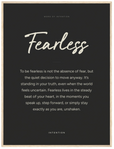 Fearless Word of Intention Framed print 60x80 cm / 24x32″ Wood frame Carbon paper