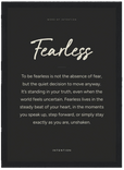 Fearless Word of Intention Framed print 21x29.7 cm / 8x12" Black frame Carbon paper