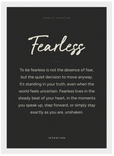 Fearless Word of Intention Framed print 21x29.7 cm / 8x12" White frame Carbon paper