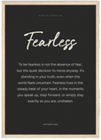 Fearless Word of Intention Framed print A3 (29.7 x 42 cm) Wood frame Carbon paper