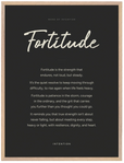 Fortitude Word of Intention Framed print 60x80 cm / 24x32″ Wood frame Carbon paper