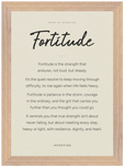 Fortitude Word of Intention Framed print 21x29.7 cm / 8x12" Wood frame Linen paper
