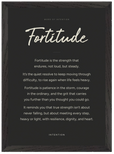 Fortitude Word of Intention Framed print A3 (29.7 x 42 cm) Black frame Carbon paper