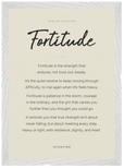 Fortitude Word of Intention Framed print A3 (29.7 x 42 cm) White frame Linen paper
