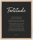 Fortitude Word of Intention Framed print 40x50 cm / 16x20″ Wood frame Carbon paper