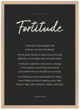 Fortitude Word of Intention Framed print A2 (42 x 59.4 cm) Wood frame Carbon paper