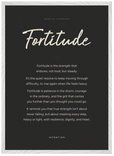 Fortitude Word of Intention Framed print 50x70 cm / 20x28″ White frame Carbon paper