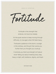 Fortitude Word of Intention Framed print 60x80 cm / 24x32″ White frame Linen paper