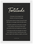 Fortitude Word of Intention Framed print 13x18 cm / 5x7″ White frame Carbon paper