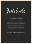 Fortitude Word of Intention Framed print 50x70 cm / 20x28″ Wood frame Carbon paper