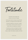 Fortitude Word of Intention Framed print A1 (59.4 x 84.1 cm) White frame Linen paper