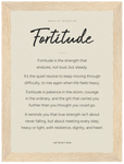 Fortitude Word of Intention Framed print A1 (59.4 x 84.1 cm) Wood frame Linen paper