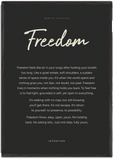Freedom Word of Intention Framed print 70x100 cm / 28x40″ Black frame Carbon paper