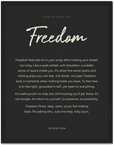 Freedom Word of Intention Framed print 60x80 cm / 24x32″ Black frame Carbon paper