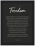 Freedom Word of Intention Framed print 13x18 cm / 5x7″ Black frame Carbon paper