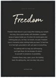 Freedom Word of Intention Framed print A3 (29.7 x 42 cm) Black frame Carbon paper