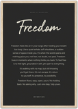 Freedom Word of Intention Framed print A2 (42 x 59.4 cm) Wood frame Carbon paper