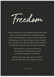 Freedom Word of Intention Framed print A1 (59.4 x 84.1 cm) Black frame Carbon paper