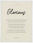 Glorious Word of Intention Framed print 60x80 cm / 24x32″ White frame Linen paper