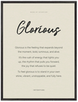 Glorious Word of Intention Framed print 60x80 cm / 24x32″ Black frame Linen paper