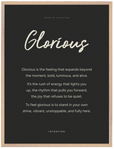 Glorious Word of Intention Framed print 60x80 cm / 24x32″ Wood frame Carbon paper