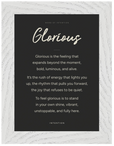 Glorious Word of Intention Framed print 13x18 cm / 5x7″ White frame Carbon paper