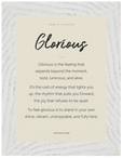 Glorious Word of Intention Framed print 13x18 cm / 5x7″ White frame Linen paper