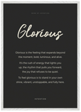 Glorious Word of Intention Framed print 21x29.7 cm / 8x12" White frame Carbon paper