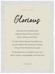 Glorious Word of Intention Framed print 21x29.7 cm / 8x12" White frame Linen paper