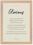 Glorious Word of Intention Framed print 21x29.7 cm / 8x12" Wood frame Linen paper