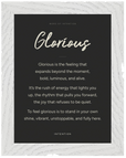 Glorious Word of Intention Framed print 30x40 cm / 12x16″ White frame Carbon paper