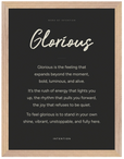 Glorious Word of Intention Framed print 30x40 cm / 12x16″ Wood frame Carbon paper