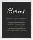 Glorious Word of Intention Framed print 40x50 cm / 16x20″ White frame Carbon paper