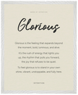 Glorious Word of Intention Framed print 40x50 cm / 16x20″ White frame Linen paper