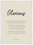Glorious Word of Intention Framed print 50x70 cm / 20x28″ White frame Linen paper